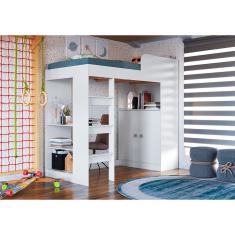 Cama Alta Multifuncional San Francisco 90 Art In Móveis Branco