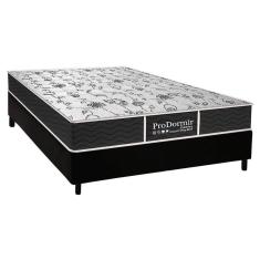 Cama Box Casal: Colchão Molas Probel Prolastic Sleep + Base Crc Courano Black(138X188)