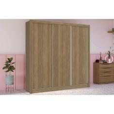 Guarda Roupa Casal 3 Portas De Correr E 2 Gavetas M570 Nogueira - Kappesberg