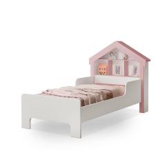 Cama Casinha Princesa Cristal Com Nichos Solteiro - Rose