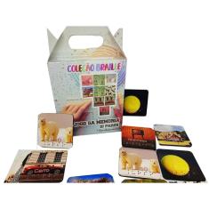 Jogo Da Memória 10 Pares Em Mdf Figuras E Texto Braille Alto