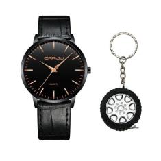 Relógio Masculino Casual Ultra Fino Luxo + Chaveiro - CRRJU