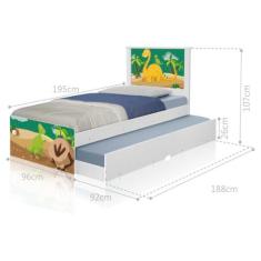 Bicama Juvenil Adesivada Dinossauro - CasaH