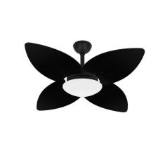 Ventilador Teto Preto Winds 4 Pás Silencioso Ventax 110V