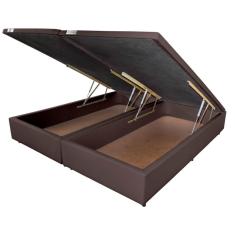 Box Baú Orthocrin Marrom King Bipartido- 193x203x31