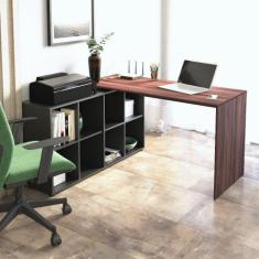 Mesa com 8 Nichos Flex Nero Artany, IpePreto