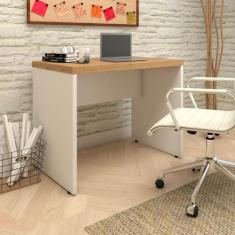 Mesa Para Estudos e Escritório Tampo 40mm 90cm Pés Painel - F5 Office 