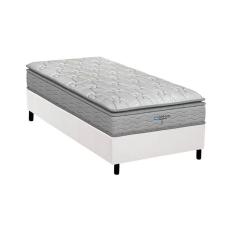 Cama Box Solteiro: Colchão Espuma D45 Probel Anatômico Guarda Costas Próextreme Plus + Base Crc Courano White (88x188)