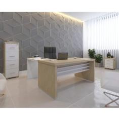 Conjunto Mesa para Escritorio Tamburato 1600 e Mesa De Apoio 890 e Gav