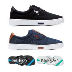 Kit 2 Tênis Casual E 2 Chinelos Polo Joy-Masculino