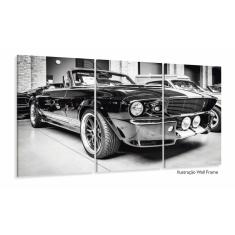 Quadro Decorativo Mustang Shelby 120x60 3 peças Quarto Sala