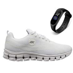 Tenis Masculino Esportivo Caminhada Leve Academia Cross Conforto + Relógio LG21-Masculino