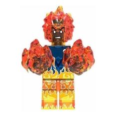 Boneco Blocos De Montar Tocha Humana Quarteto Fantástico