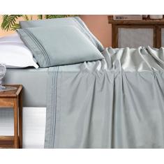 Jogo De Lençol Casal King Bordado Degrade 200 Fios Allegra - Bia Enxov