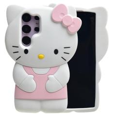 MONEHOYSY Capa de desenho animado para Samsung Galaxy S22 6,1 polegadas, moda fofa 3D gatinho fofo kawaii silicone macio animal tectivo gel choque de gel capa traseira para crianças mulheres meninas