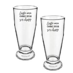 Kit 2 Copos Tulipa Cerveja Acrílico Personalizado - Krystalon