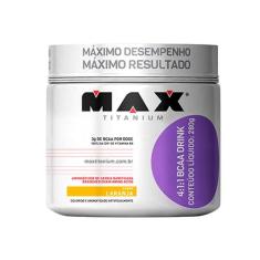 BCAA Drink 4:1:1 280 G - Max Titanium, 1 Unidade, 280g, 280g, Sem Sabo