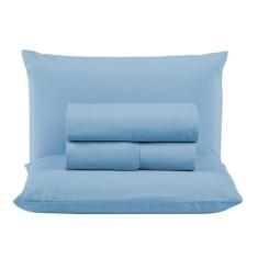 Jogo de Cama Box Casal 04 Peças Liso 100% Algodão Linha Prime Percal 3