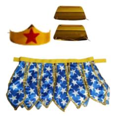 Fantasia adereço de Mulher Maravilha ADULTO personagem guerreira femin