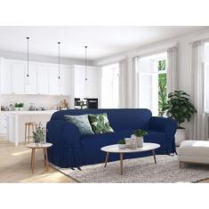 Capa Protetora para Sofá de 2 Lugares em Gorgurão - Mistero Decoração,