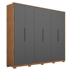 Guarda Roupa Casal Atrice 6 Portas com Pés - Demartêz, Amêndola Touch/