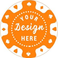 pensoda 100 fichas de pôquer de plástico personalizadas, impressas com seu texto e logotipo personalizados, para pôquer Texas Hold'em, clube de cartas ou jogos de pôquer noturnos, fichas de bebida ou