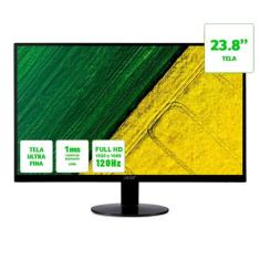 Monitor Gamer Acer 23,8" Full HD Ultra Fino IPS 120Hz 1ms SA240Y Bivol