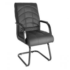 Cadeira Diretor Base Fixa Em S Lyon Preto - OUTRAS MARCAS