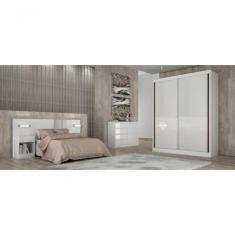 Guarda Roupa Solteiro 2 Portas 3 Gavetas - Virtus -branco - Móveis Horizonte