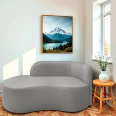 Divã Recamier Orgânico Tokyo 200cm Lado Esquerdo Bouclé - Doce Sonho M