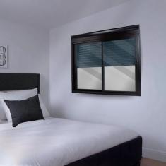 Janela de Aluminio Persiana Integrada 200x120cm 2 Folhas com vidro lis