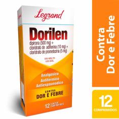 Dorilen Dipirona 500mg + Adifenina 10mg + Prometazina 5mg 12 comprimidos Legrand 12 Comprimidos
