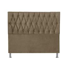 Cabeceira Casal 1,60m Paris Suede Bege Dal Poz Estofados