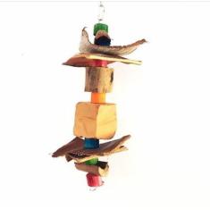 Brinquedo De Madeira Para Aves Pedra M Toy For Bird