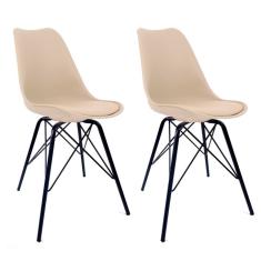 Conjunto com 2 Cadeiras Saar Bege