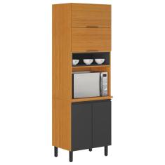 Paneleiro Itatiaia Ideale com 4 Portas, 5 Prateleiras e Nicho para Micro-ondas - 70cm largura