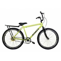 Bicicleta Athor Aro 26 Montadinha Sem Marcha Amarelo Neon