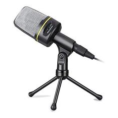 Microfone Condensador com Tripé Xtrad CH0805 para PC Notebook