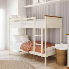 Beliche Solteiro Madeira Maciça Ananda Cabecasa Madeiramadeira Off-white/Mel