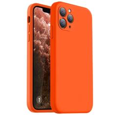 Vooii Capa compatível com iPhone 11 Pro, silicone líquido atualizado com [bordas planas] [proteção da câmera] [forro de microfibra macio antiarranhões] capa de celular para iPhone 11 Pro de 5,8