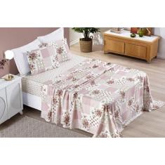 Jogo De Cama Bouti Solteiro 03 Peças Estampado - Bia Enxovais, RosaMat