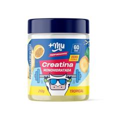 +Mu Creatina Monohidratada 100% pura Sabor Tropical - 210g