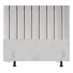 Cabeceira Estofada Cama Box King 195 cm Catarina Suede E Frame - Tatit