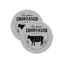 Sousplat Churrasco Preto - NSW, 2 Peças, Sem base
