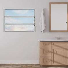 Janela de Alumínio Basculante 60x80cm Fortline Atlântica Branco