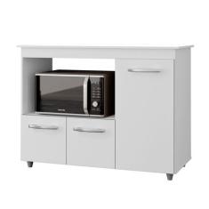 Balcao Multiuso C/ Tampo 83 cm 3P Liza Mobbs - Moblis Móveis, Branco