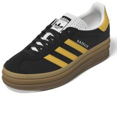 adidas Tênis feminino de ginástica, Preto, amarelo, 35