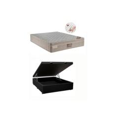 Conjunto Colchão Ortobom Airtech Molas Ensacadas com Cama Box Baú 138x