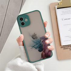 Capa protetora para iphone 11 caso tinta estilo soft TPU capa protetora para iphone 12 13 pro max mini xr xs max x 7 8 plus se 2020 case, t6, para iphone 12 pro