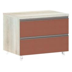 Mesa De Cabeceira Luciane 2 Gavetas Prime Plus 60 Cm Gaia
